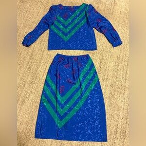 Hal Ferman vintage skirt set size 10 but it’s small